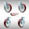 Service Caster 8 Inch SS Poly on Aluminum Swivel Caster Set with Roller Bearings 2 Brakes SCC SCC-SS30S820-PAR-2-TLB-2 - alternate 1